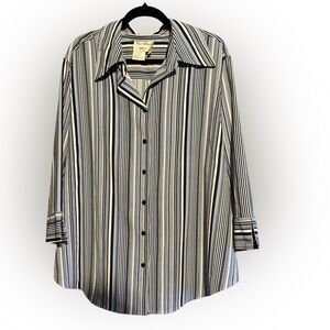 FRED DAVID WOMAN Long Sleeve Striped Shirt